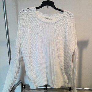 Vince White Fisherman Sweater in Medium